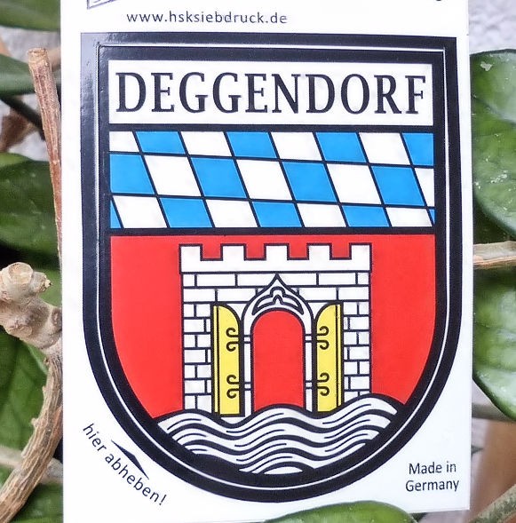 Aufkleber, Deggendorf Wappen