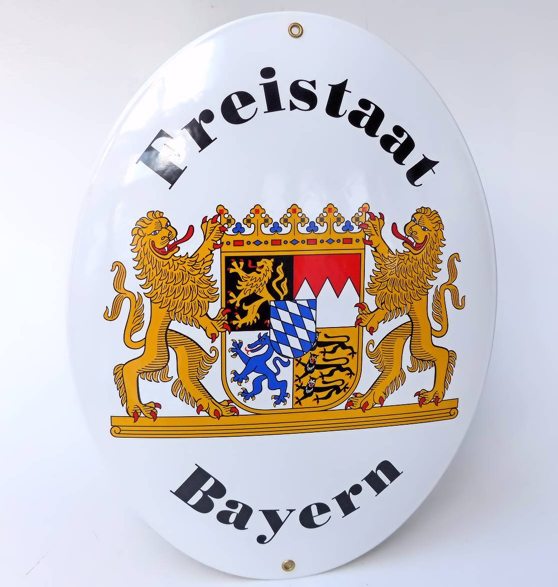 Mini-Blechschild Freistaat Bayern 8 x 11 cm 