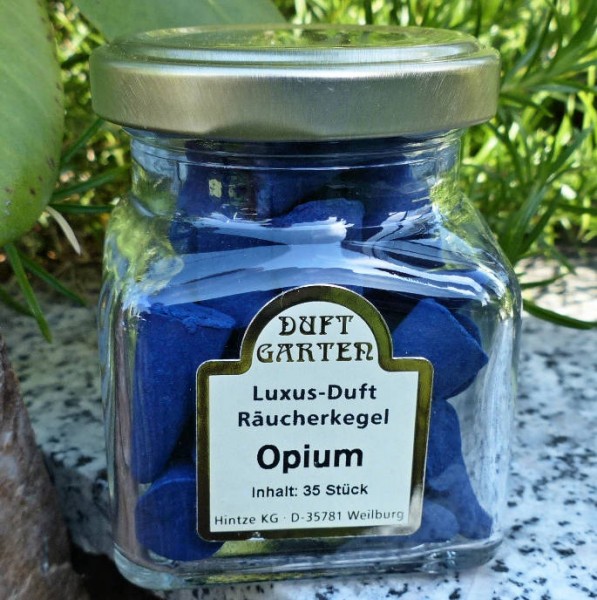 Opium Räucherkegeln im Glas